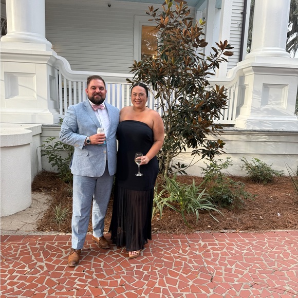 BY ANTHROPOLOGIE STRAPLESS TWOFER PLEATED MIDI DRESS (NWT) - Picture 5 of 8